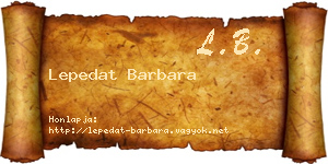 Lepedat Barbara névjegykártya