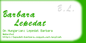 barbara lepedat business card